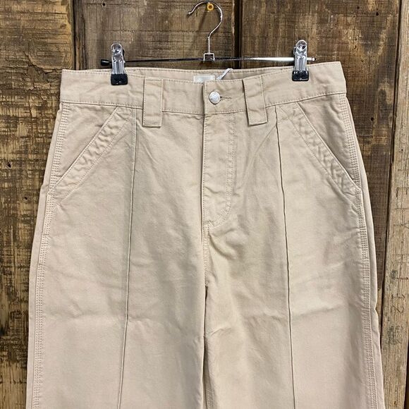 NWT HELSA Workwear Oversized Pants Taupe khaki wide leg Revolve M - Picture 11 of 15